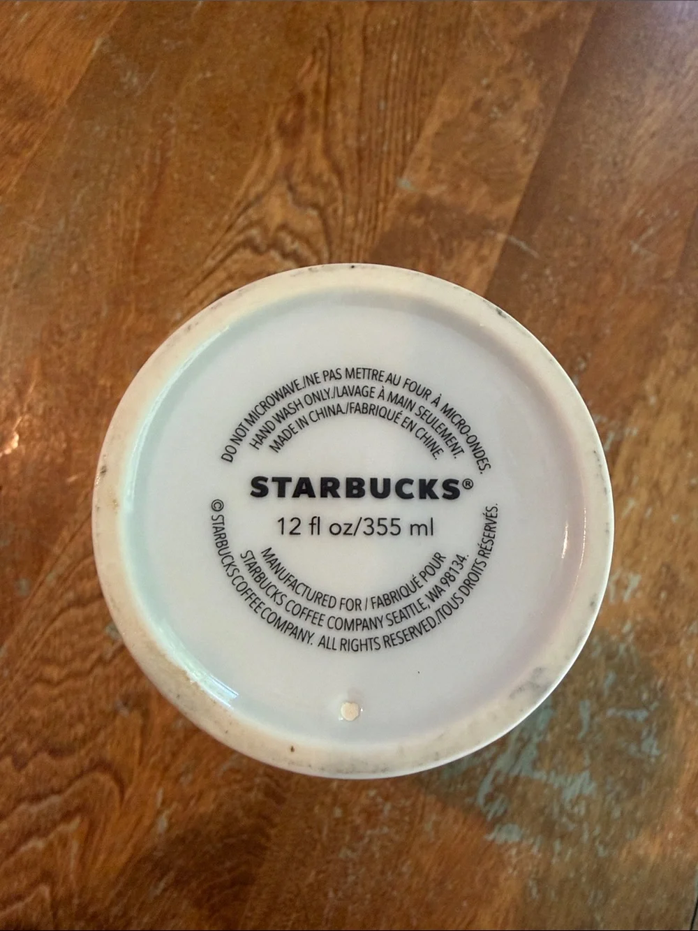 Starbucks Seattle Wall Ceramic Tumbler Mug 12 oz